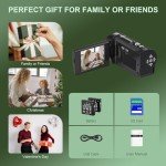 Delmodes 2.7K Vlogging Camcorder with Accessories