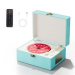 Yintiny Blue Music Box CD Player with Speakers