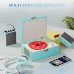 Yintiny Blue Music Box CD Player with Speakers