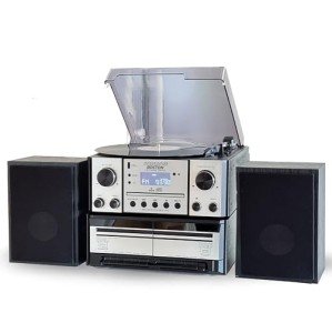 5-in-1 Bluetooth Vinyl Record Player & Music Hub