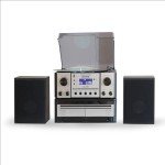 5-in-1 Bluetooth Vinyl Record Player & Music Hub