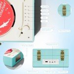 Yintiny Blue Music Box CD Player with Speakers