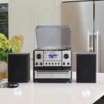 5-in-1 Bluetooth Vinyl Record Player & Music Hub