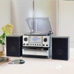 5-in-1 Bluetooth Vinyl Record Player & Music Hub