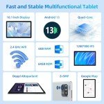 Hakaug 10" Tablet, 1TB Expandable Storage, Dual Camera