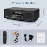Retro HiFi Stereo System with Bluetooth & DVD Player