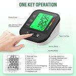 KKmier Upper Arm Blood Pressure Monitor with LCD Display