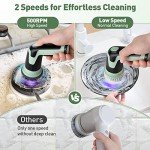 BIUBLE Cordless Electric Spin Scrubber with 8 Brushes