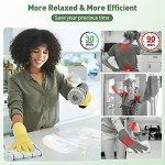 BIUBLE Cordless Electric Spin Scrubber with 8 Brushes