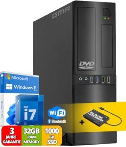 Intel i7 Desktop PC with 32GB RAM and 1TB SSD