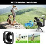 5K Dual Lens Camcorder with WiFi & Night Vision