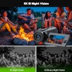 5K Dual Lens Camcorder with WiFi & Night Vision