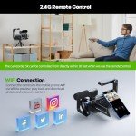 5K Dual Lens Camcorder with WiFi & Night Vision