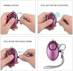 Women’s Personal Safety Alarm Keychain with LED Light