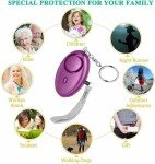 Women’s Personal Safety Alarm Keychain with LED Light
