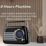 Portable DAB Bluetooth Radio with Vintage Style