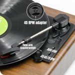 FYDEE Bluetooth Vinyl Record Player with Stereo Speakers