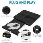 Portable Type-C USB DVD CD Drive Writer