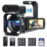 CAMWORLD 4K Camcorder with 18X Zoom and Accessories