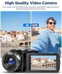 CAMWORLD 4K Camcorder with 18X Zoom and Accessories