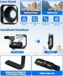 CAMWORLD 4K Camcorder with 18X Zoom and Accessories