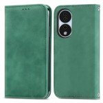 Green Leather Wallet Case for Honor X7B/90