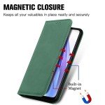 Green Leather Wallet Case for Honor X7B/90