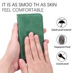 Green Leather Wallet Case for Honor X7B/90