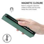 Green Leather Wallet Case for Honor X7B/90
