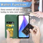 Green Leather Wallet Case for Honor X7B/90