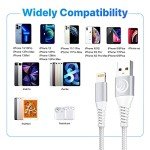 Extra Long MFi Certified iPhone Charger Cable 2-Pack