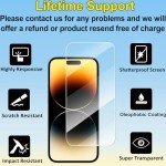 4-Pack Full Coverage Screen Protectors for iPhone 14 Pro