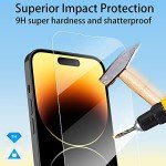 4-Pack Full Coverage Screen Protectors for iPhone 14 Pro