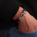 Braided Leather Bracelet Gift for Son