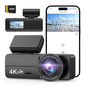 DYNACAM 4K Mini WiFi Dash Cam with Night Vision