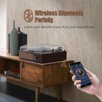 Bluetooth Vinyl Record Player with Stereo Speakers