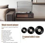 Bluetooth Vinyl Record Player with Stereo Speakers