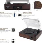 Bluetooth Vinyl Record Player with Stereo Speakers