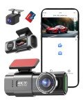 4K WiFi Dash Cam with Night Vision & 64GB Card