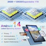 10-Inch Android 14 Tablet with Keyboard & Mouse
