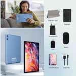 10-Inch Android 14 Tablet with Keyboard & Mouse