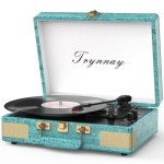 Bluetooth Vinyl Record Player with Built-in Speakers