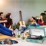 Bluetooth Vinyl Record Player with Built-in Speakers