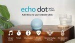 Echo Dot (5th Gen) with Clock - Cloud Blue