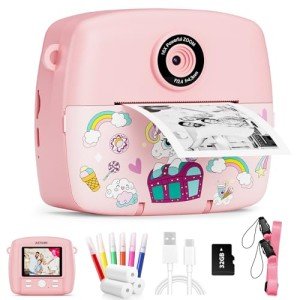 Pink Instant Print Kids Camera with Accessories