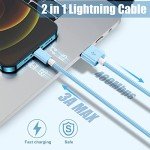 6-Pack Braided Lightning Charger Cables for iPhone