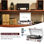 Bluetooth Vinyl Record Player with Built-in Speakers