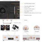 Bluetooth Vinyl Record Player with Built-in Speakers