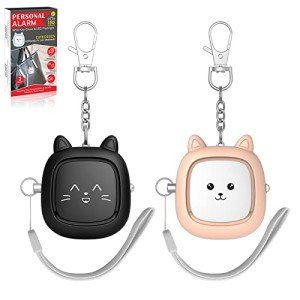 2-Pack 130 dB Personal Safety Alarm with LED Light