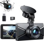 WOLFANG 2.5K Dual Dash Cam with Night Vision